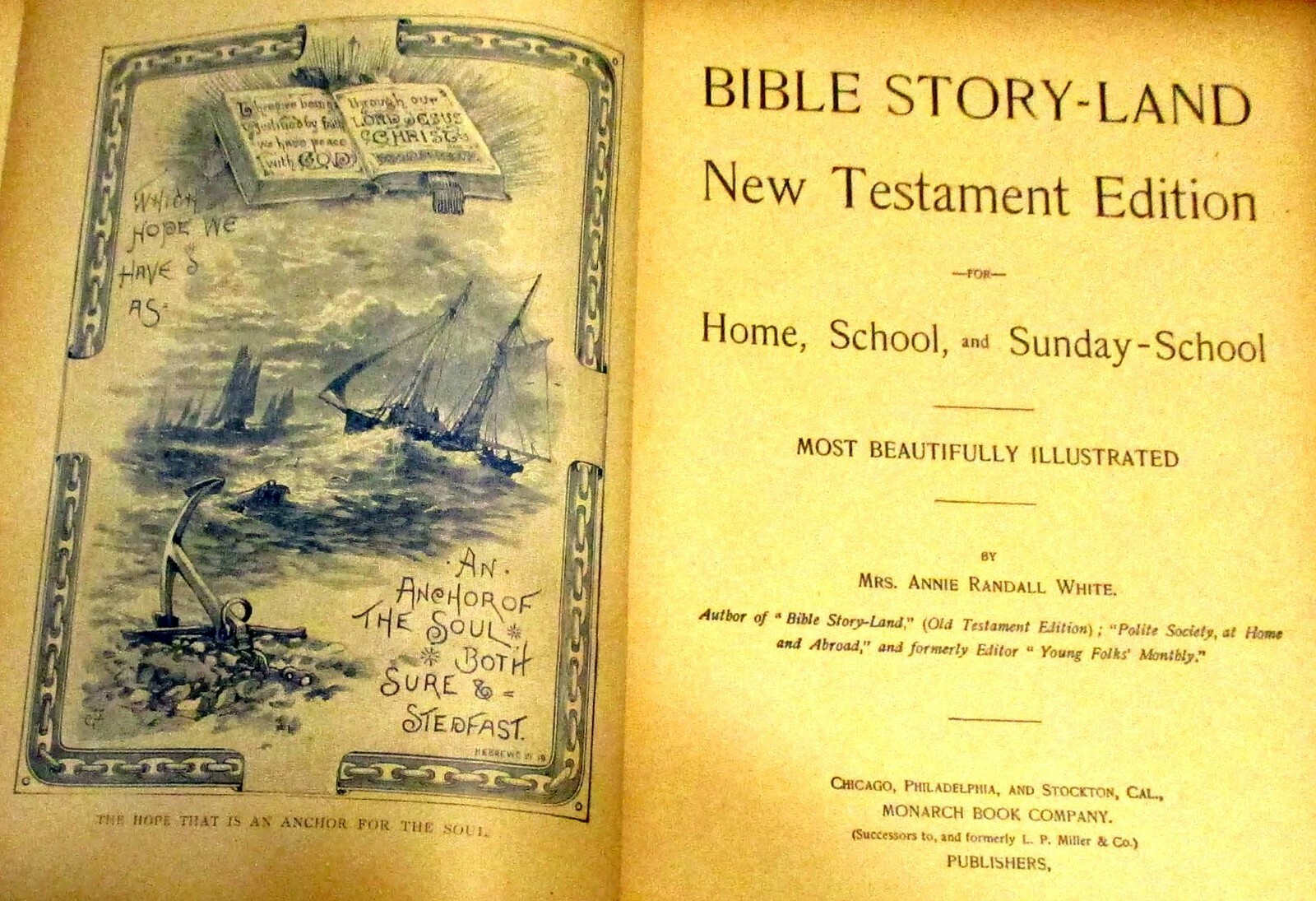 Bible Story Land New Testament Edition 1892 H/C 220 Pages RARE!!!