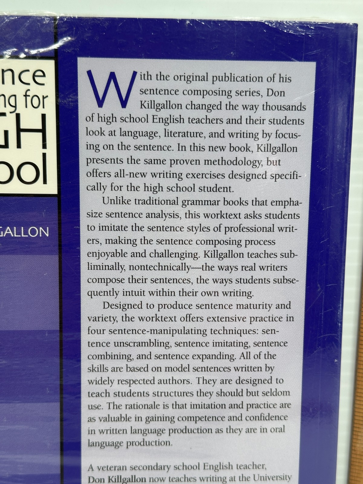 Sentence Composing for High School: A Worktext on Sentence Variety and Maturity
