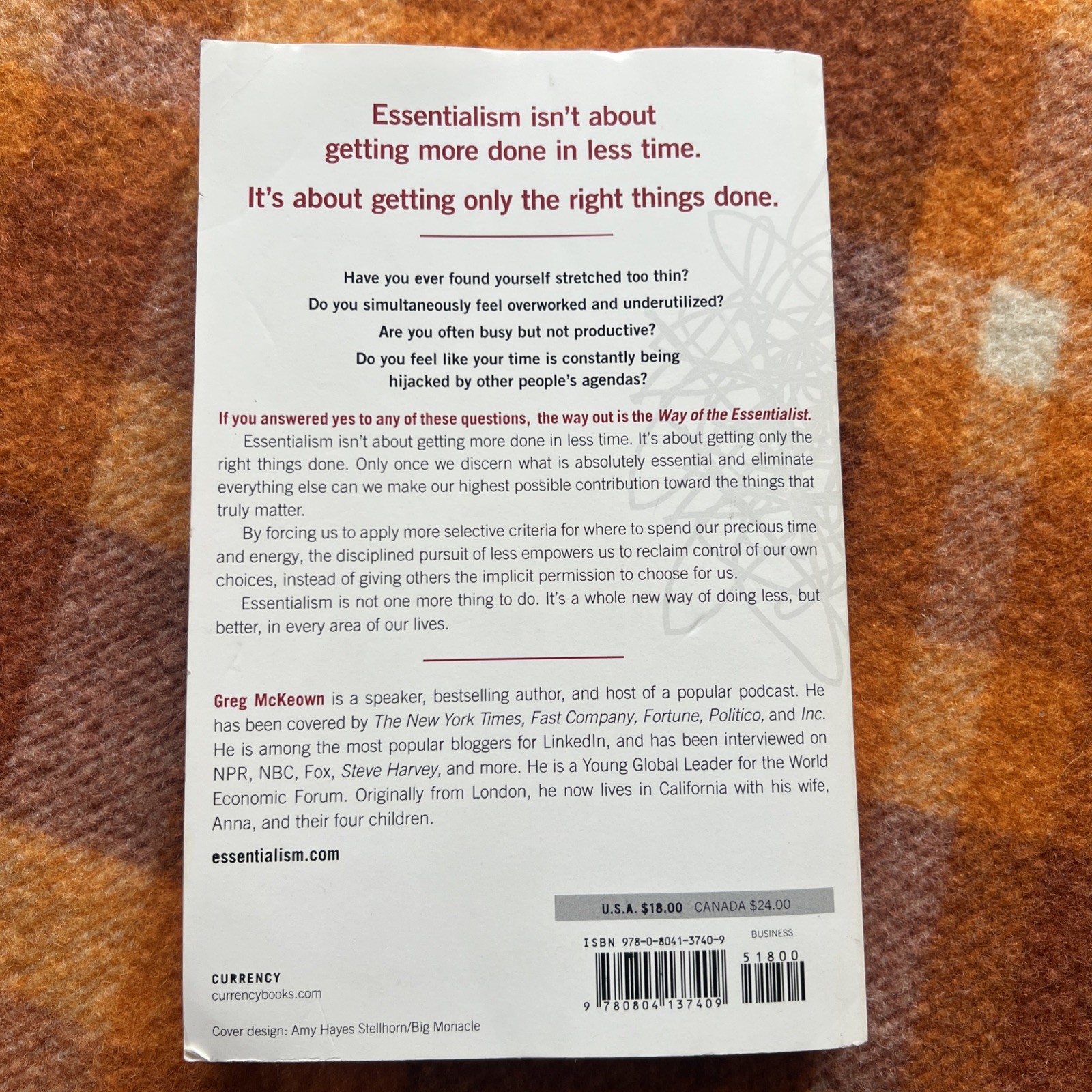 Essentialism : The Disciplined Pursuit of Less by Greg McKeown (2020, Trade…