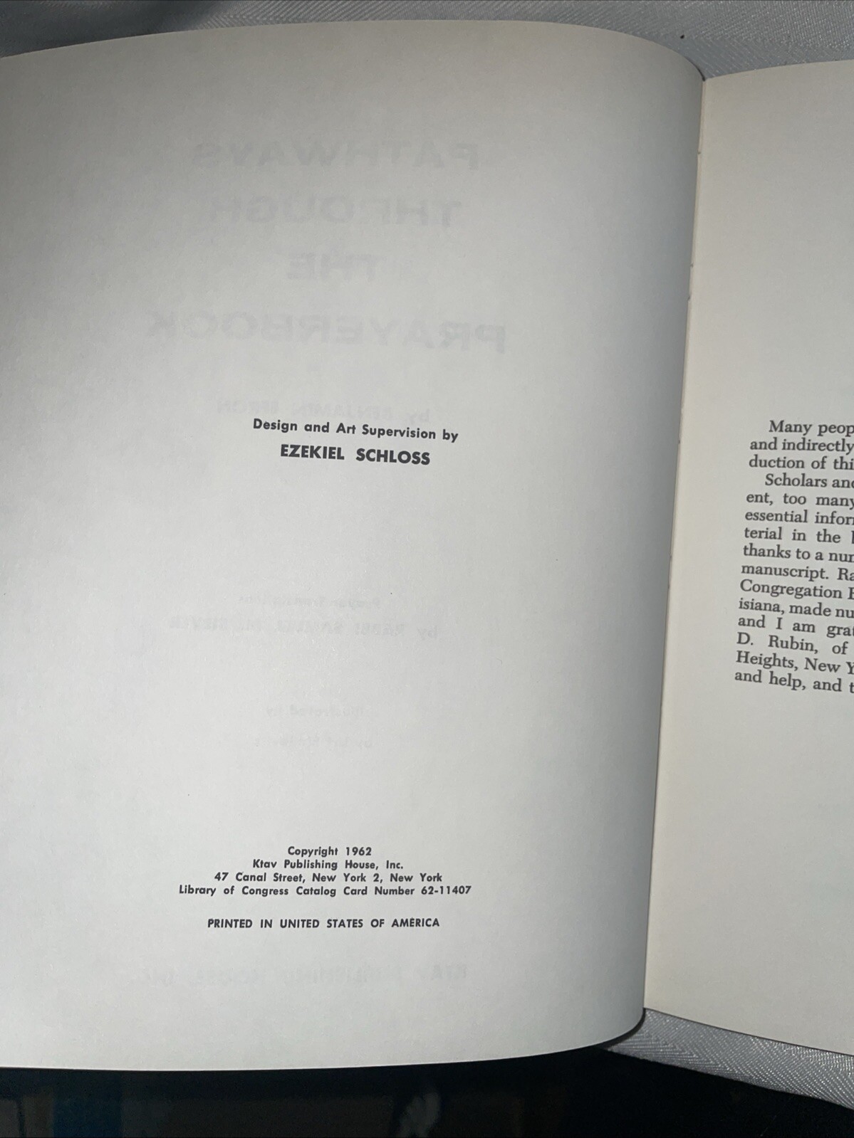 Pathways Through The Prayerbook By Benjamin Efron HC 1962 Vintage Judaica Book