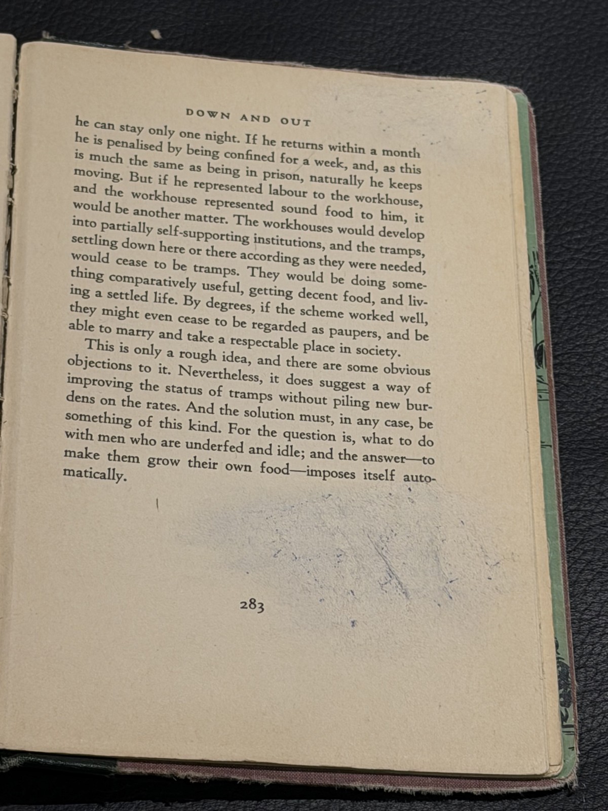 Down and Out in Paris and London ~ GEORGE ORWELL ~ First Edition 1933 1st exlib
