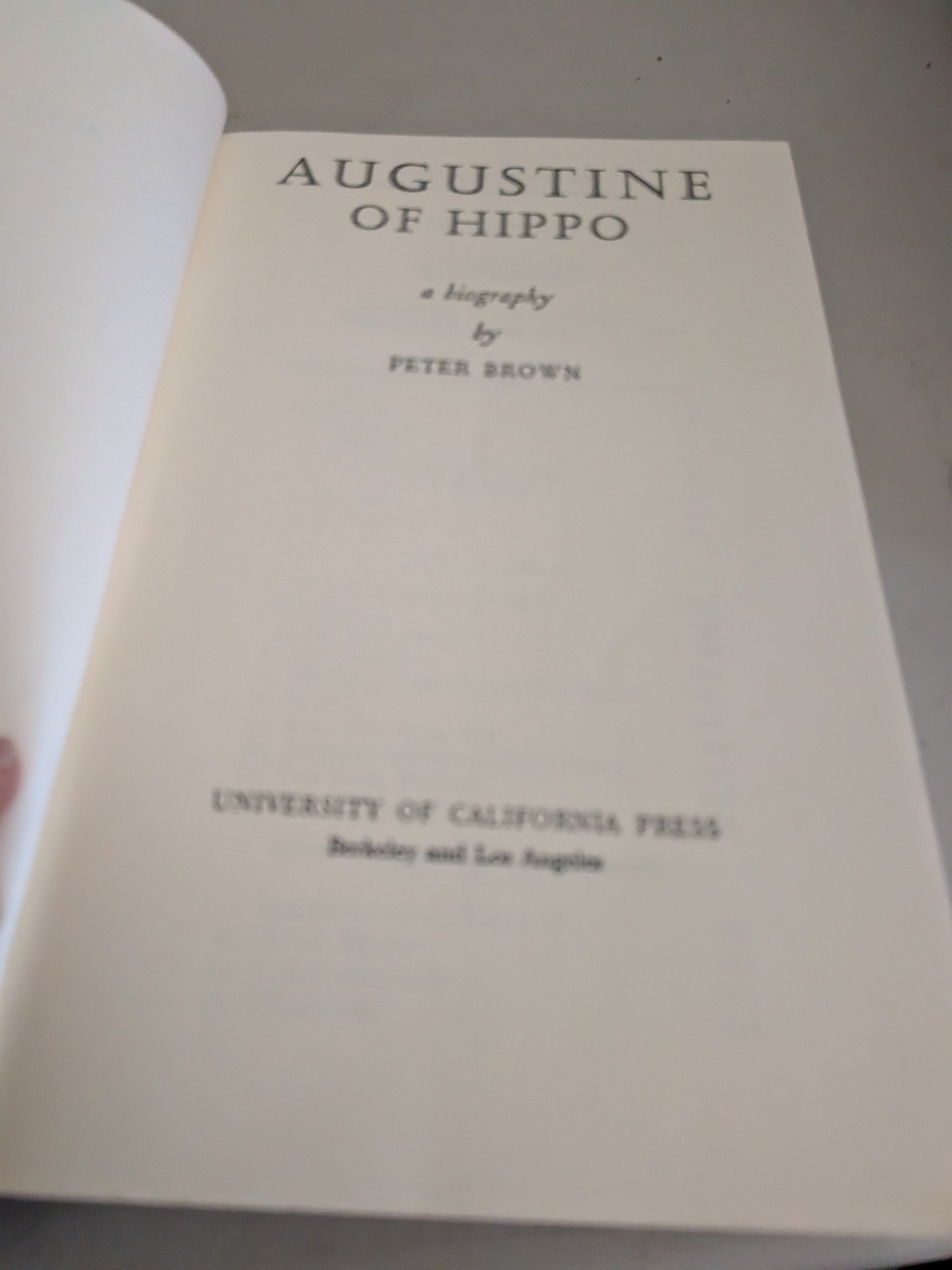 Augustine of Hippo, Peter Brown, First PB edition 1969, Very Good Cond