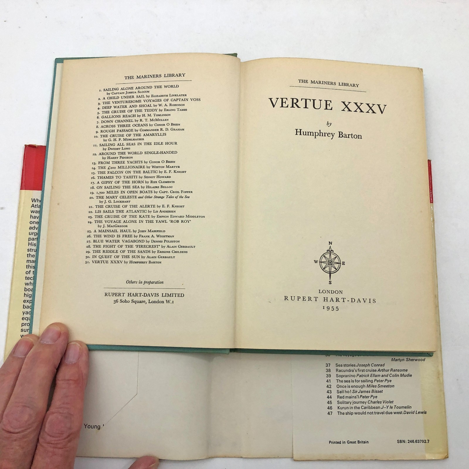 Vertue XXXV HBDC Mariners Library 1955 First Edition Humphrey Barton 180 pages