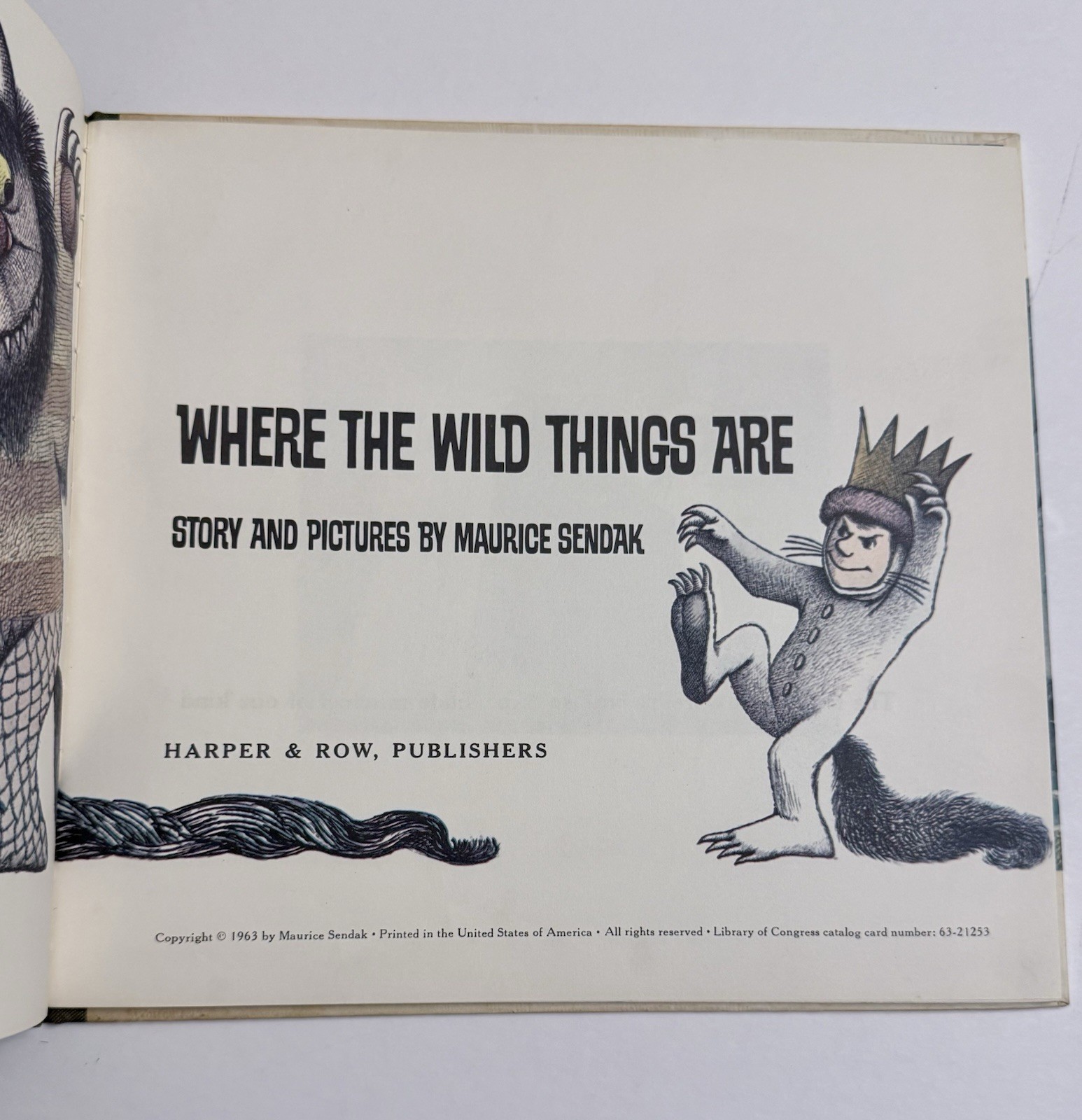 Where the Wild Things Are Maurice Sendak Early Harper & Row HC DJ $3.50 1963
