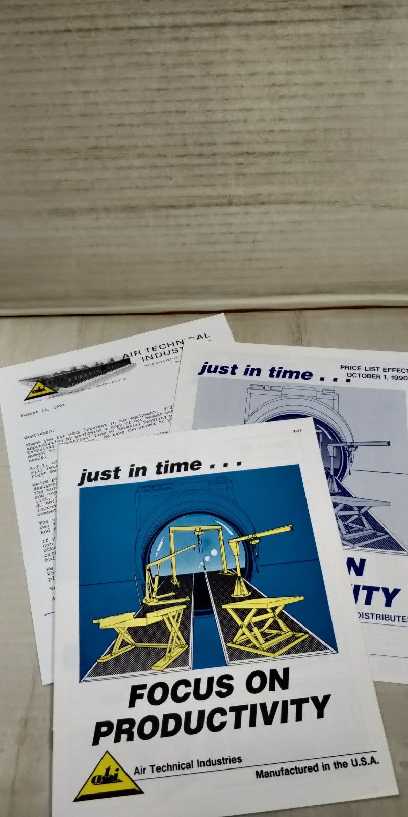 1991 ATI Air Technical Industries Inc catalogs / brochures lifts cranes C7