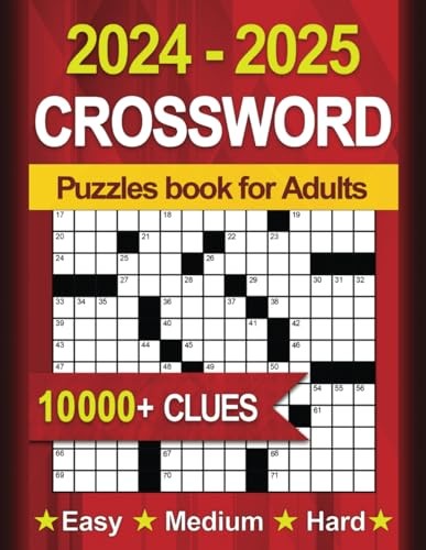 Crossword Puzzles Book For Adults: Over 10000+ Verified qlues: (Easy, Medium…