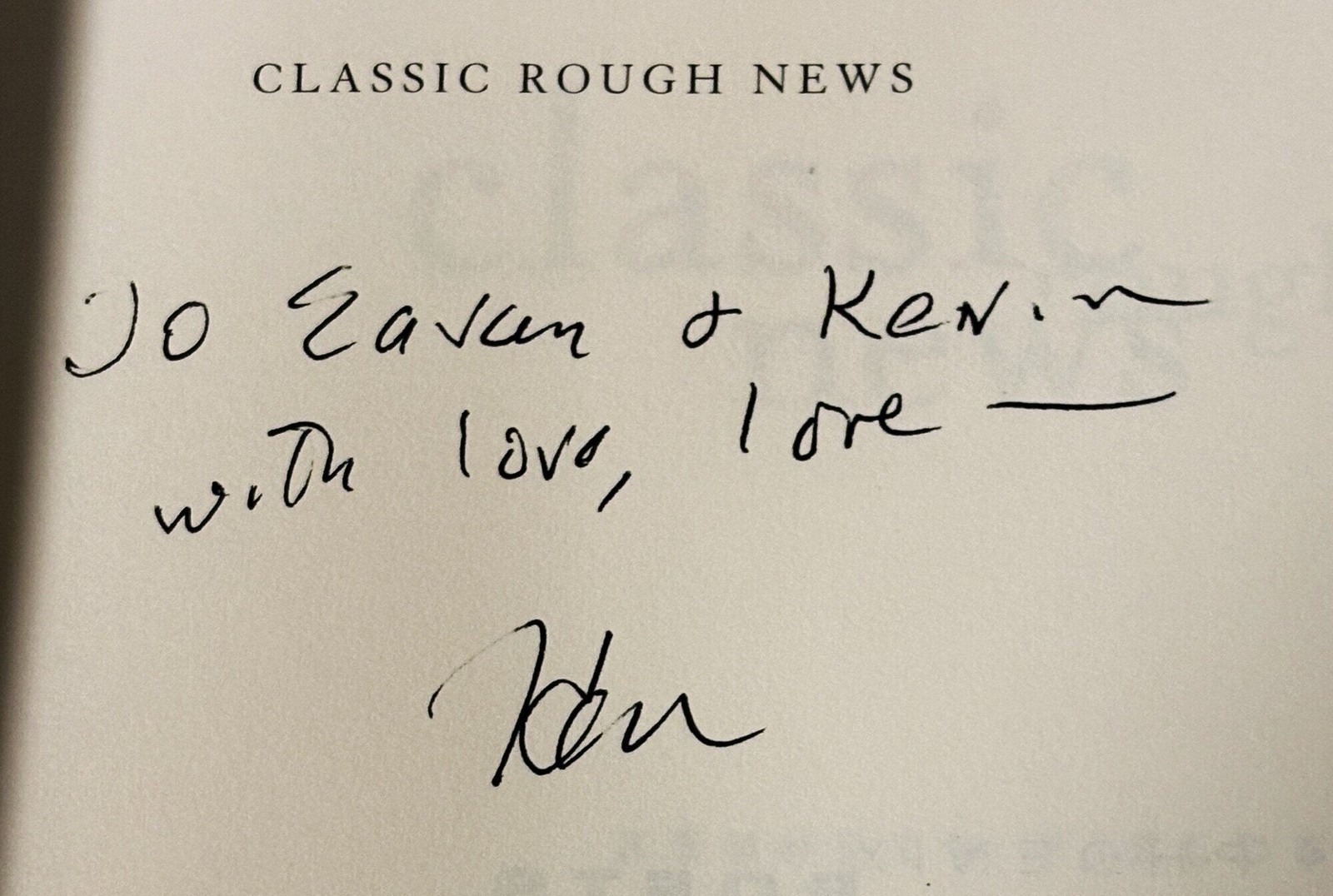 Kenneth Fields / CLASSIC ROUGH NEWS Signed 1st Edition 2005