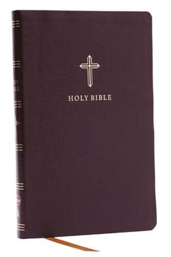 NKJV Holy Bible, Ultra Thinline, Burgundy Bonded Leather, Red Letter, Comfort