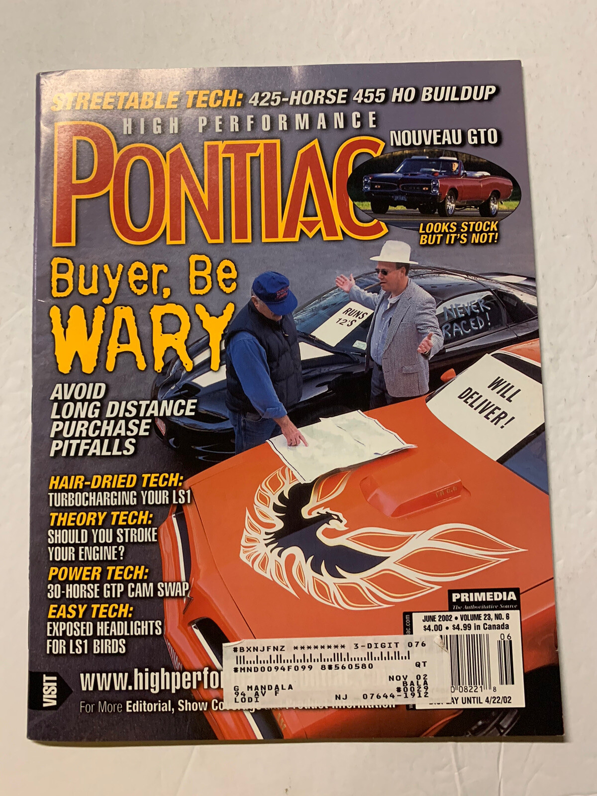 Pontiac MAGAZINE 2002… 12 In Total Near Mint-Mint None Finer