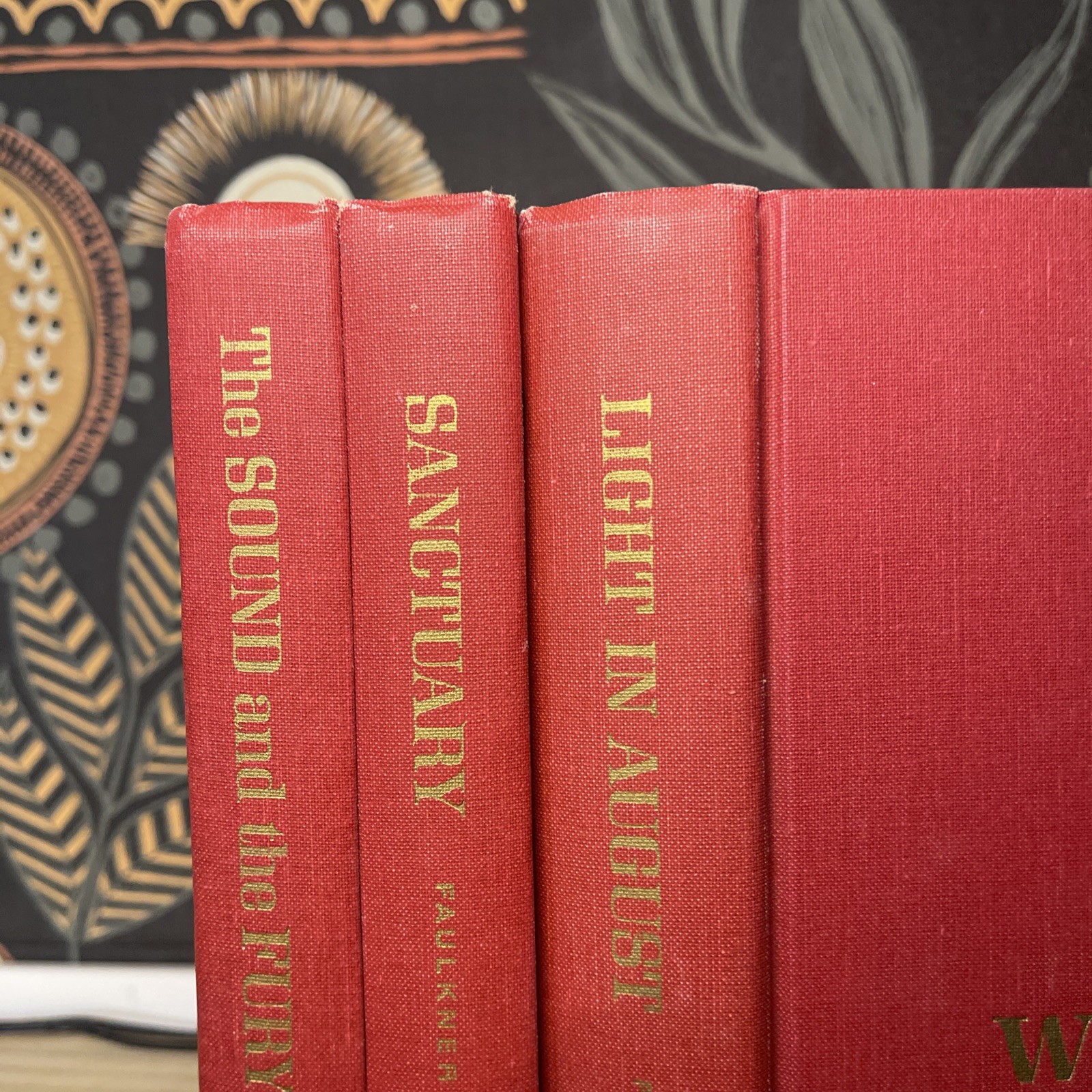William Faulkner Lot (3) Random House – The Sound and the Fury, Sanctuary, Light