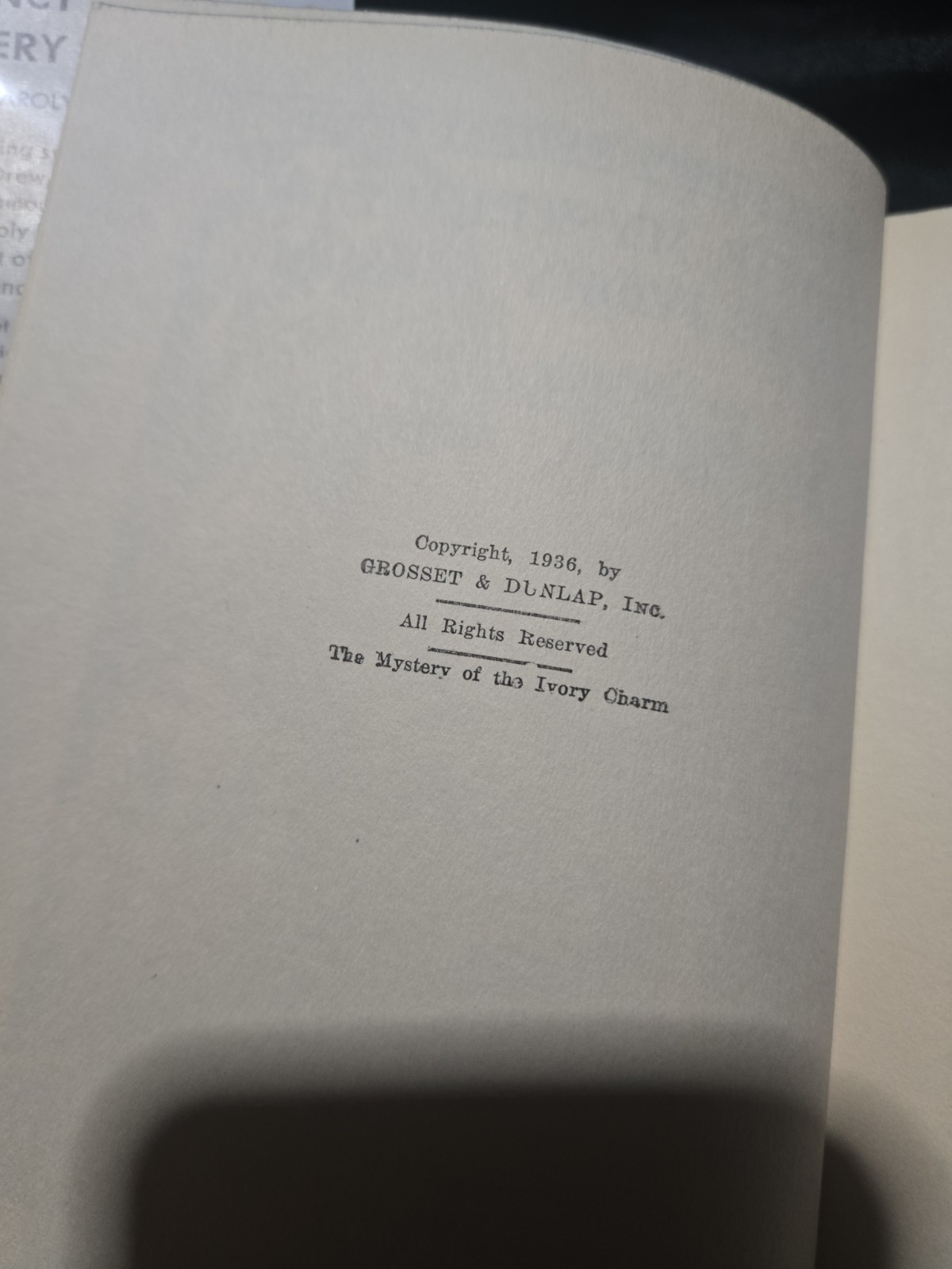 Vintage Nancy Drew The Mystery Of The Ivory Charm C. 1936 CAROLYN KEENE