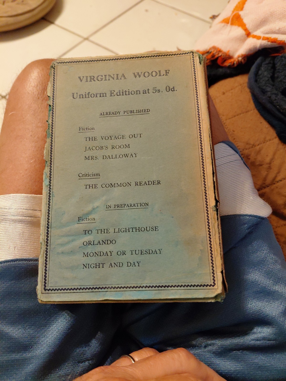 Uniform Edition Virginia Woolf Jacob’s Room 1929
