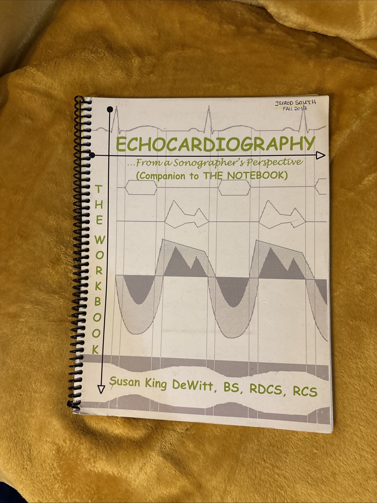 Echocardiography Notebook 6.5 Spiral by Susan King DeWitt VG