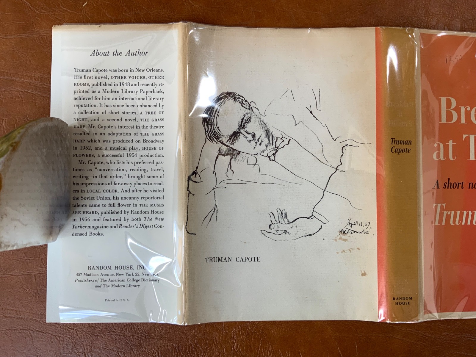 1958 Breakfast at Tiffany’s Truman Capote 1st Edition 1st Printing Original DJ