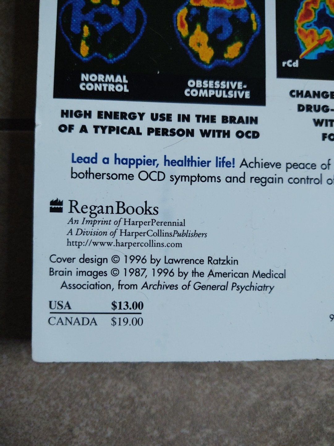 BRAIN LOCK Free Yourself Obsessive-Compulsive Behavior Softcover Book Schwartz