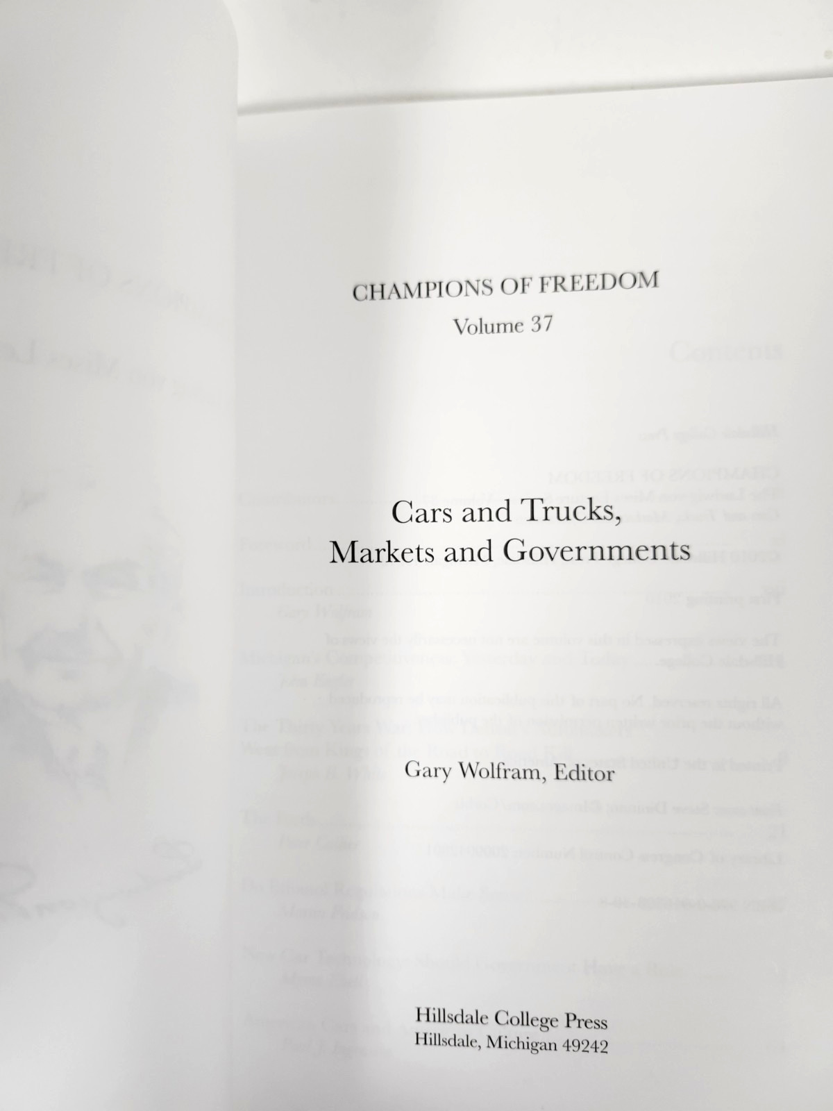 Champions of Freedom Lot-Ludwig von Misees Lecture Series: 2010s TP-Economics