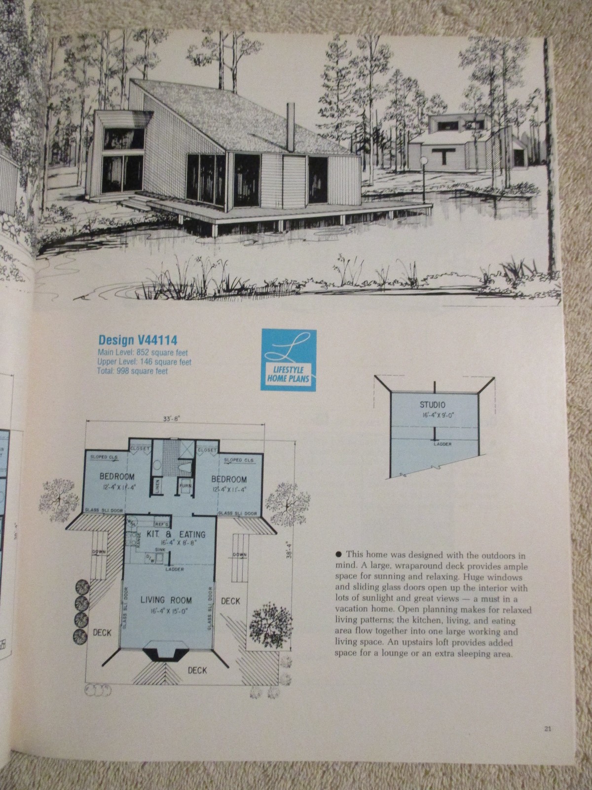 1991 Home Planners VACATION & SECOND HOMES plan book 258 designs Architecture