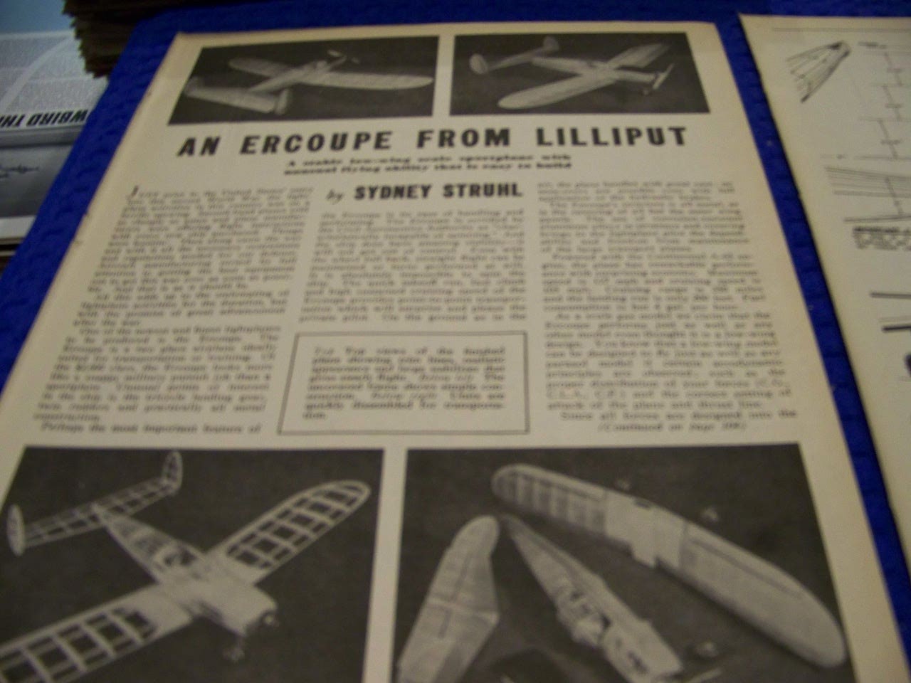 ERCOUPE SPORTPLANE…FREE-FLIGHT PLANS/DETAILS/PHOTOS/4-PAGES OF PLANS (317QQ)
