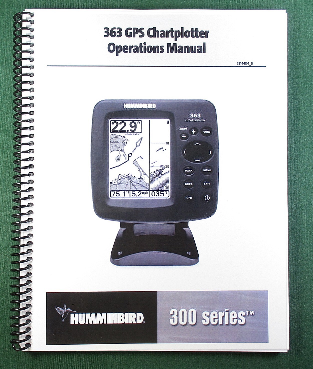 Humminbird 363 Chartplotter Instruction Manual: 116 Pages & Protective Covers!