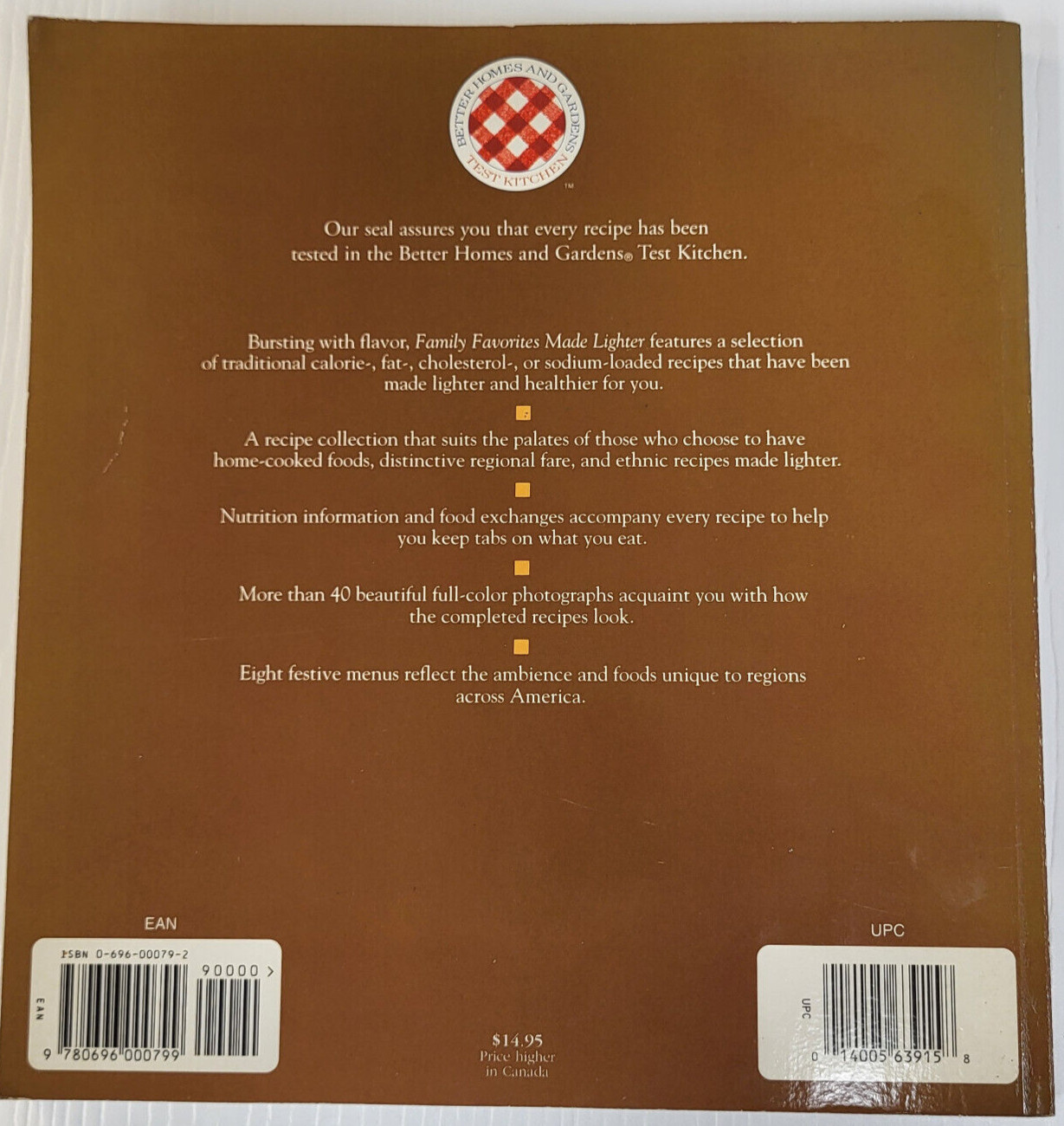 BETTER HOMES & GARDENS FAMILY FAVORITES MADE LIGHTER – 240 Pages
