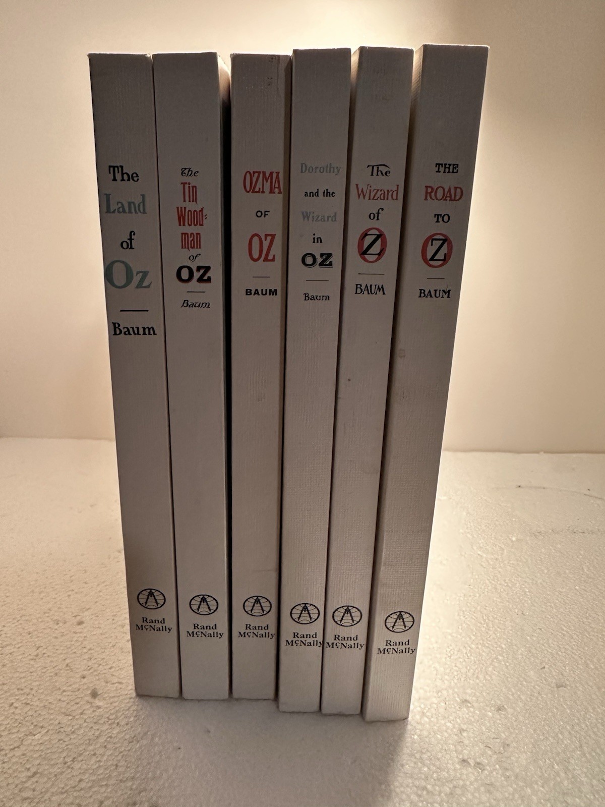 Set of 6 Vintage Oz Books White Edition Softcover 1956