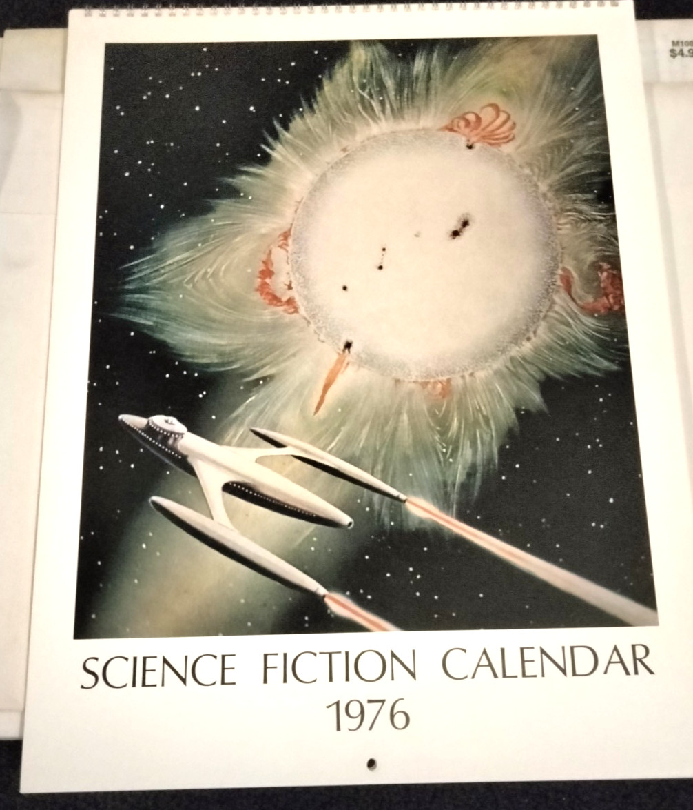NEW SEALED THE WORLDS OF FANTASY CALENDAR 1976 SCIENCE FICTION VINTAGE ART SCIFI