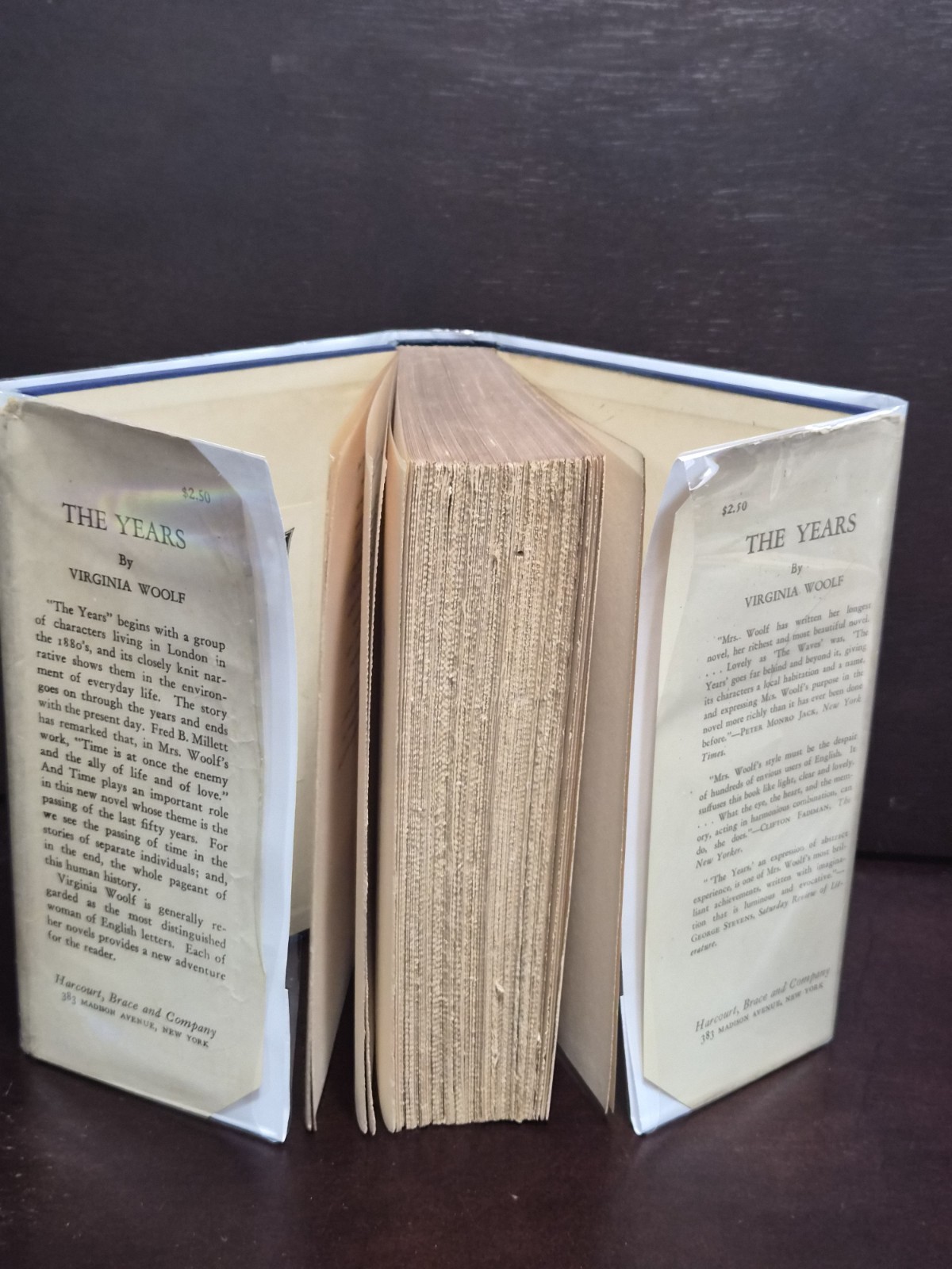 Virginia Woolf THE YEARS 1937 First Edition Trade 6th Printing HCDJ VG ​