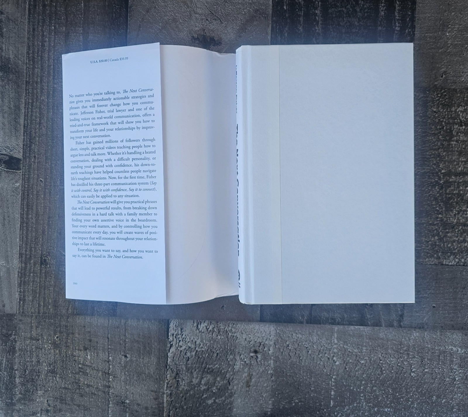 The Next Conversation: Argue Less, Talk More By Jefferson Fisher- LIKE NEW