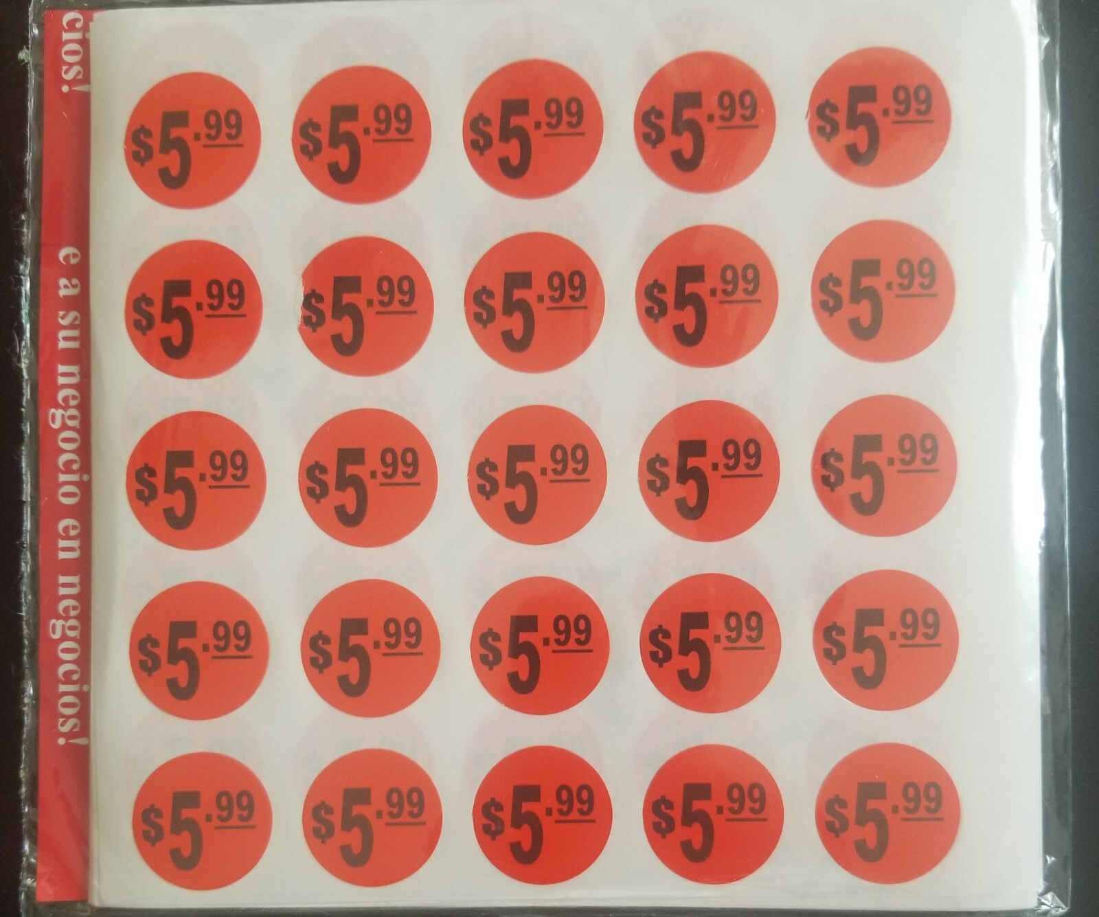 PRICE POINT RETAIL LABELS STICKER 500 Labels 1″ Round RED $ 5.99 Retail Price