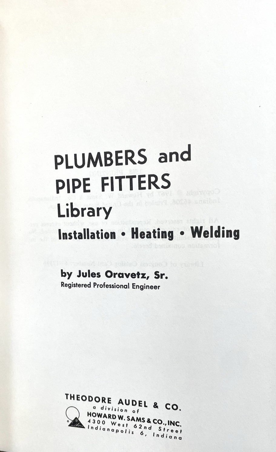 Audel Plumbers And Pipe Fitters Library – Lot of 3 Hardcover Set
