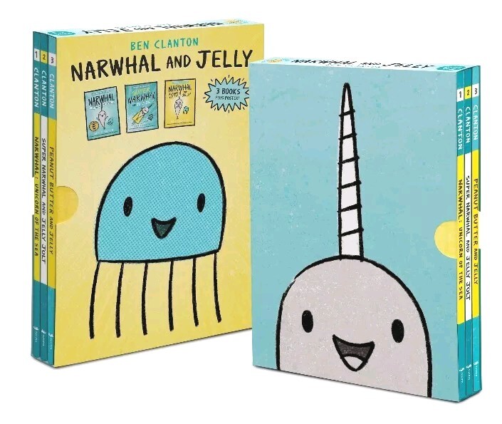 Narwhal and Jelly Box Set Books 1-3 by Ben Clanton Paperback Poster NOT Included