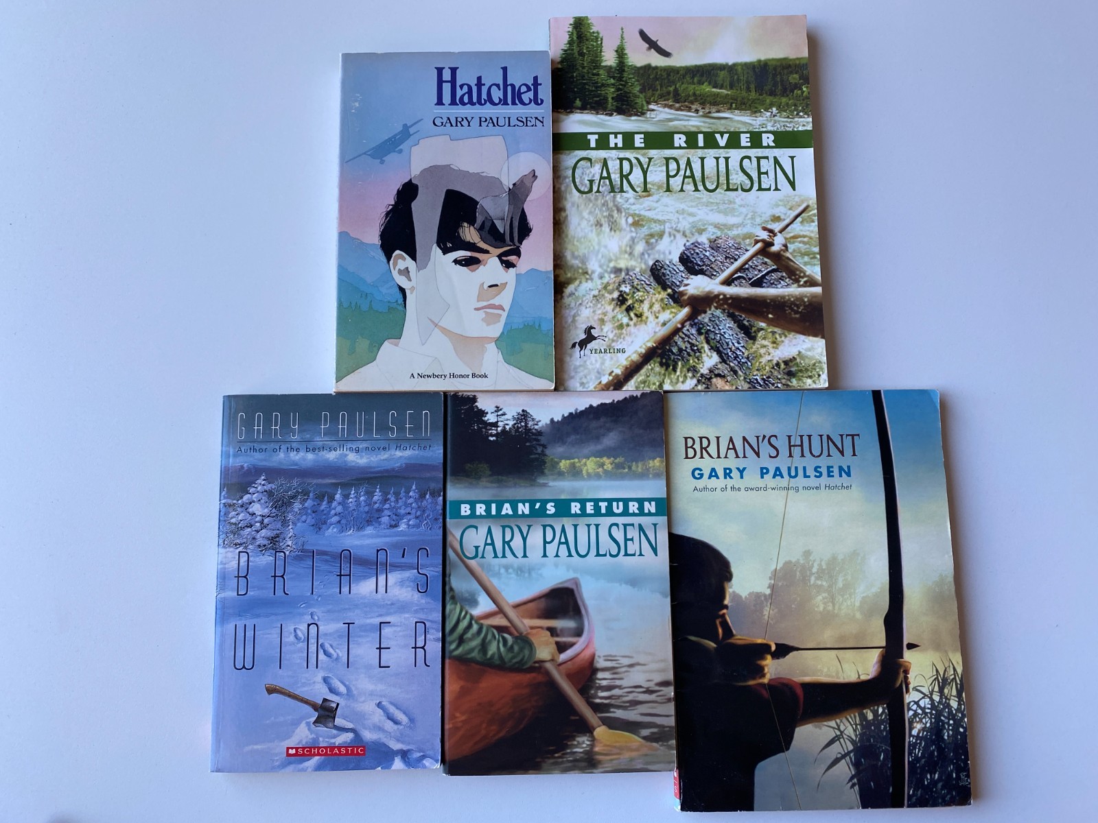 COMPLETE HATCHET SET~Gary Paulsen Lot 5~BRIAN’S WINTER~RETURN~HUNT~RIVER~i