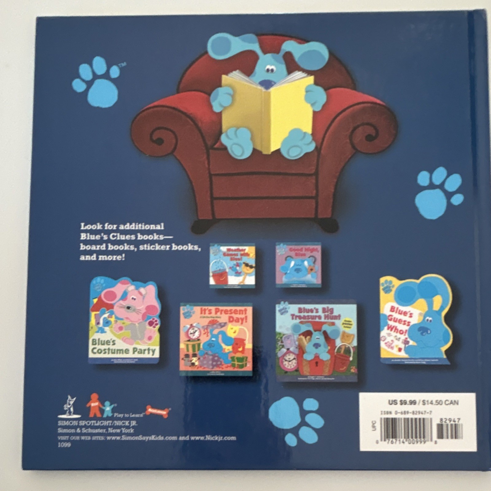 Vintage 1999 Blue’s Clues Holiday Steve Blue HTF Christmas 90’s like new Nick Jr