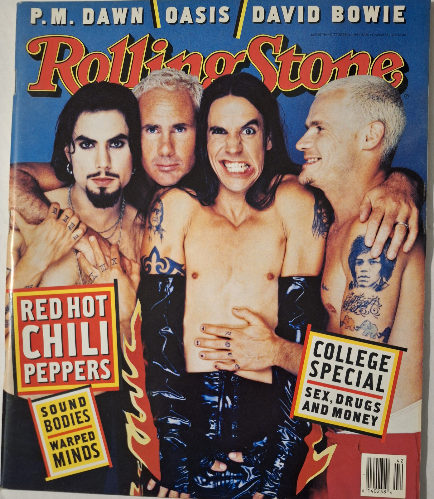 Rolling Stone #719 (Oct 19 1995) Red Hot Chili Peppers/PM Dawn/Rick Rubin LIKENW