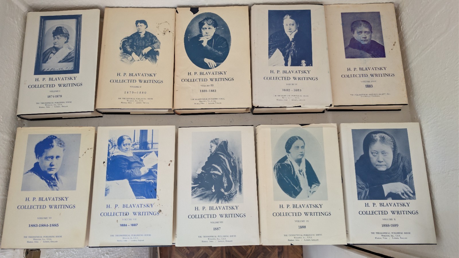 H.P. Blavatsky Collected Writings Mixed Editions Multi Volume Hard Cover Books
