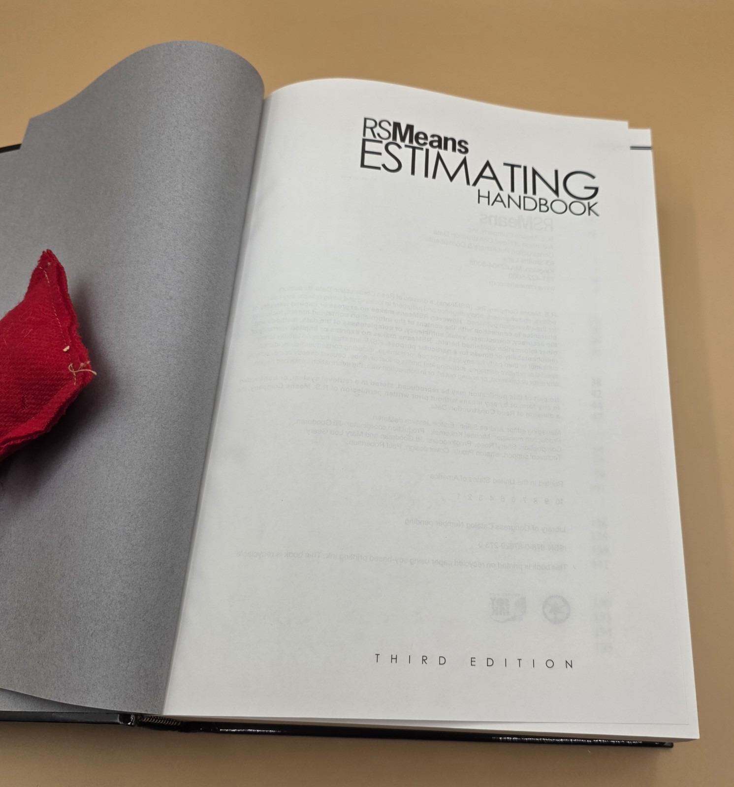 RSMeans Estimating Handbook by RSMeans (2009, Hardcover)
