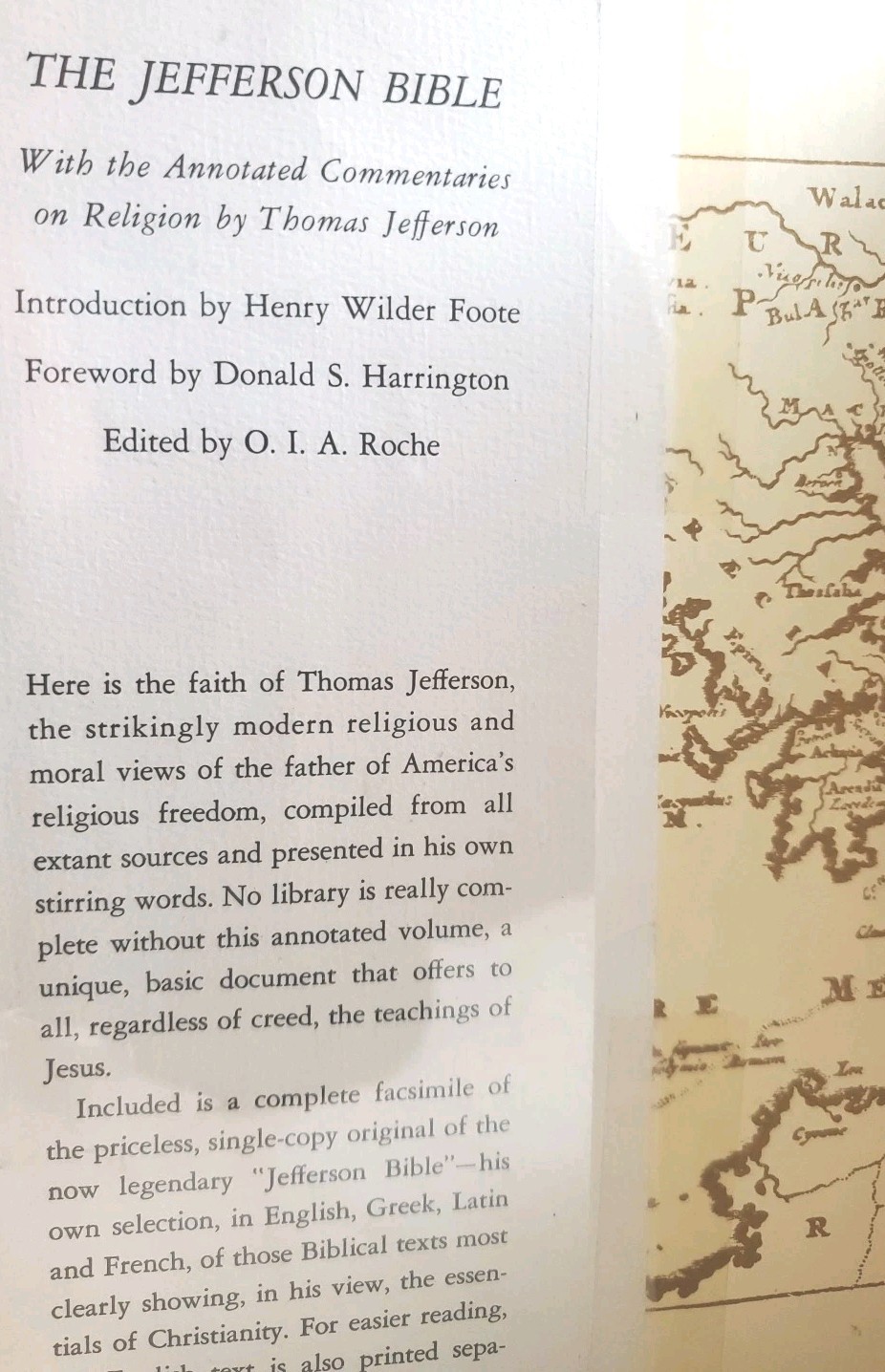 THE JEFFERSON BIBLE by Thomas Jefferson – 1st Edition HC 1964 Clarkson N. Potter