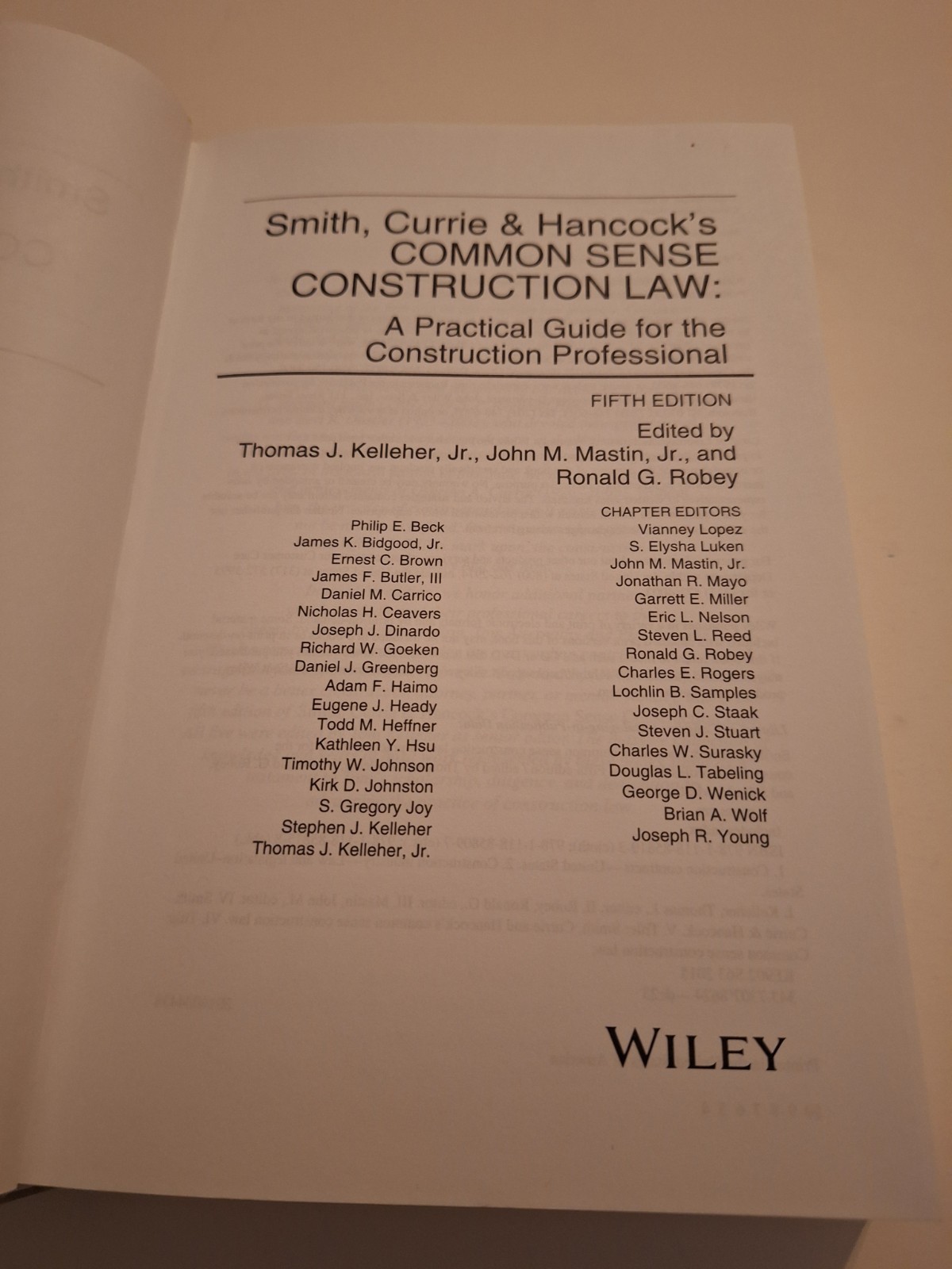 Smith, Currie and Hancock′s Common Sense Construction Law : A Practical…