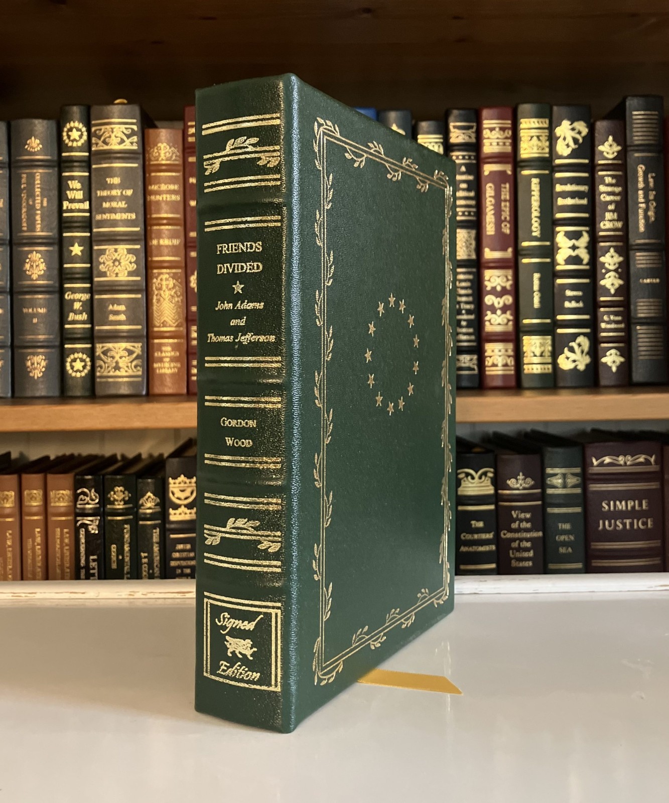 FRIENDS DIVIDED: ADAMS AND JEFFERSON by Gordon Wood Gryphon Leather SIGNED