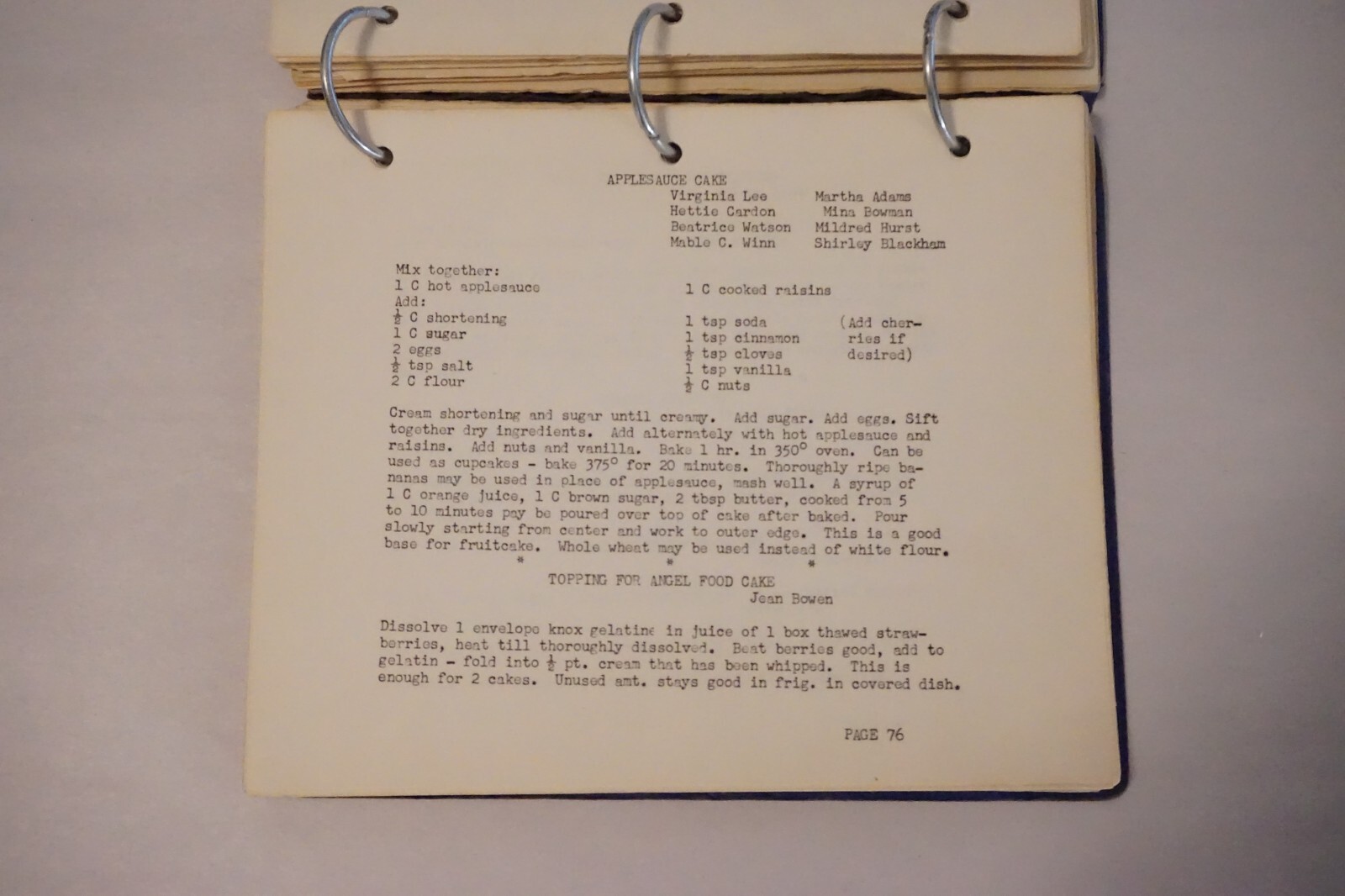 El Paso, Texas Second Ward Relief Society Cookbook 1953 Ringbound