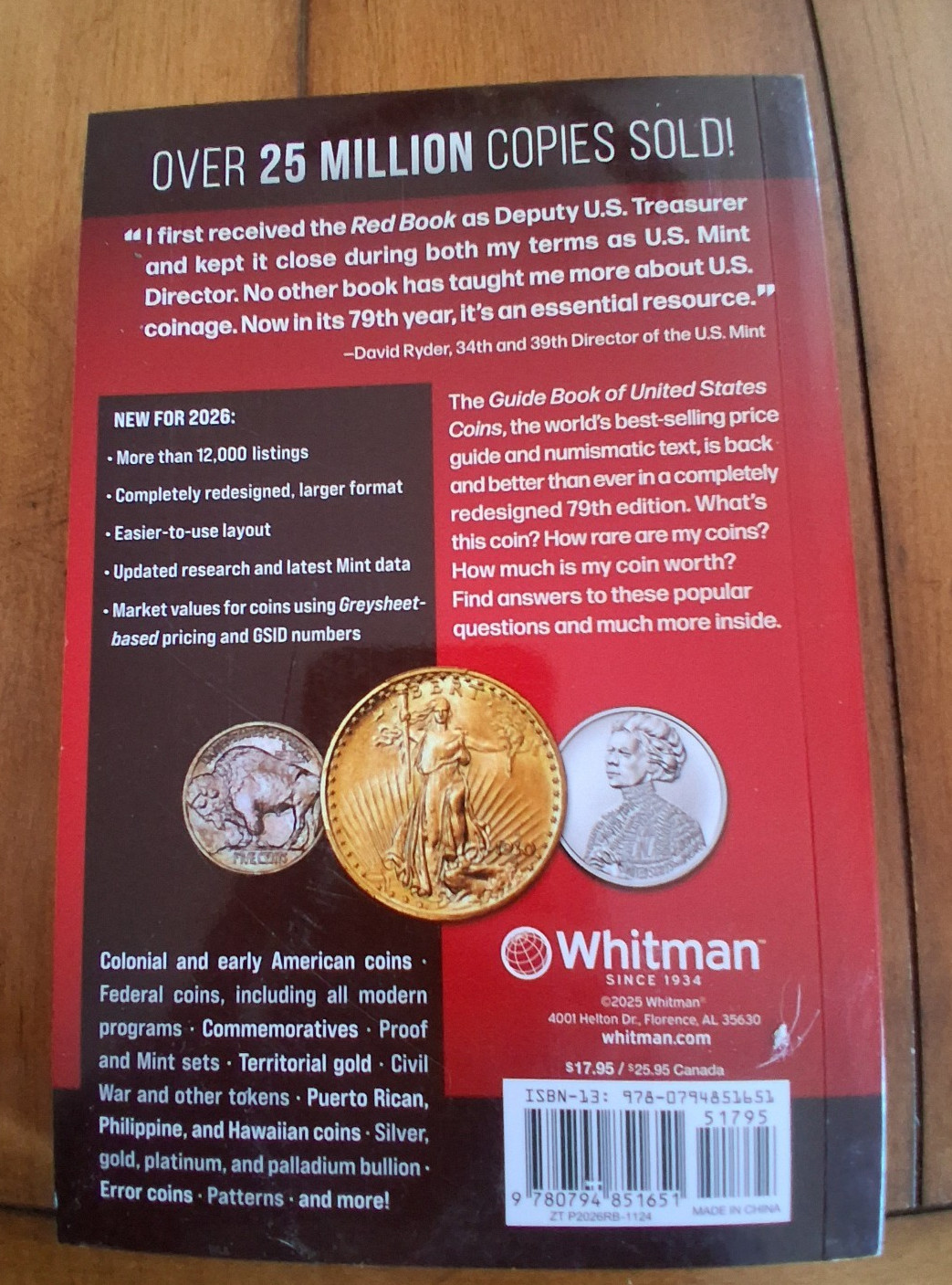 2026 The Official Red Book Guide to United States Coins – Paperback 79th Edition