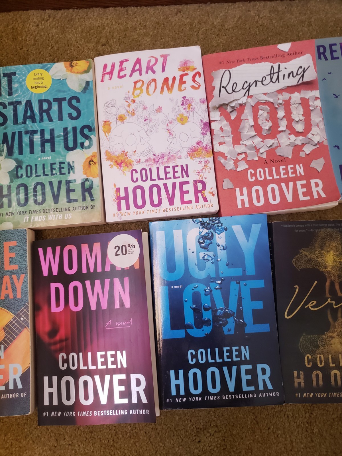 8 COLLEEN HOOVER BOOKS in photos paperback FREE SHIPPING PAPERBACK excellent