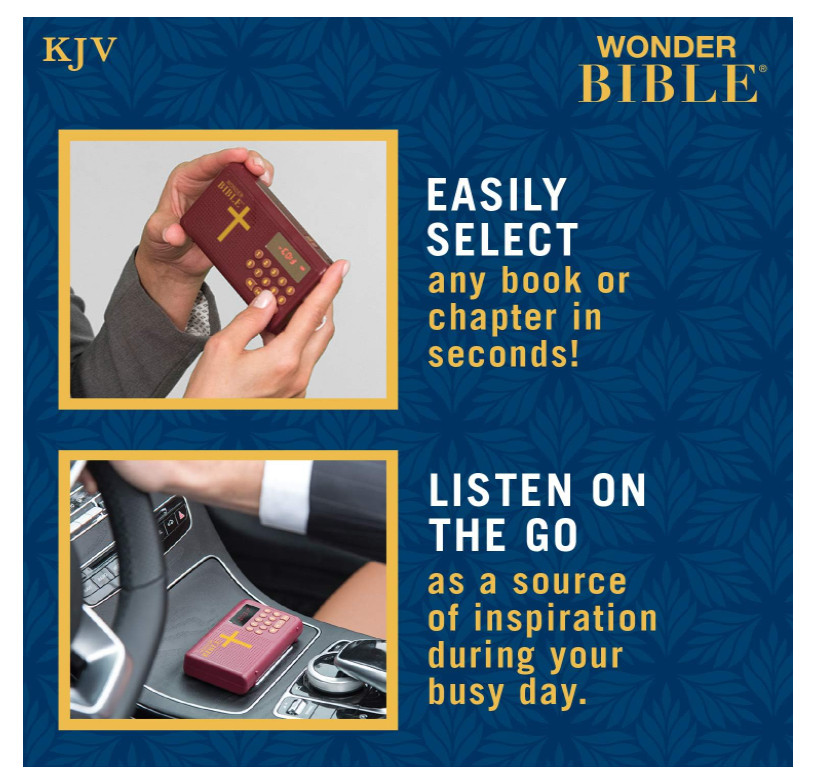 Wonder Bible KJV Talking Audio Bible Player King James Version – Free Shipping