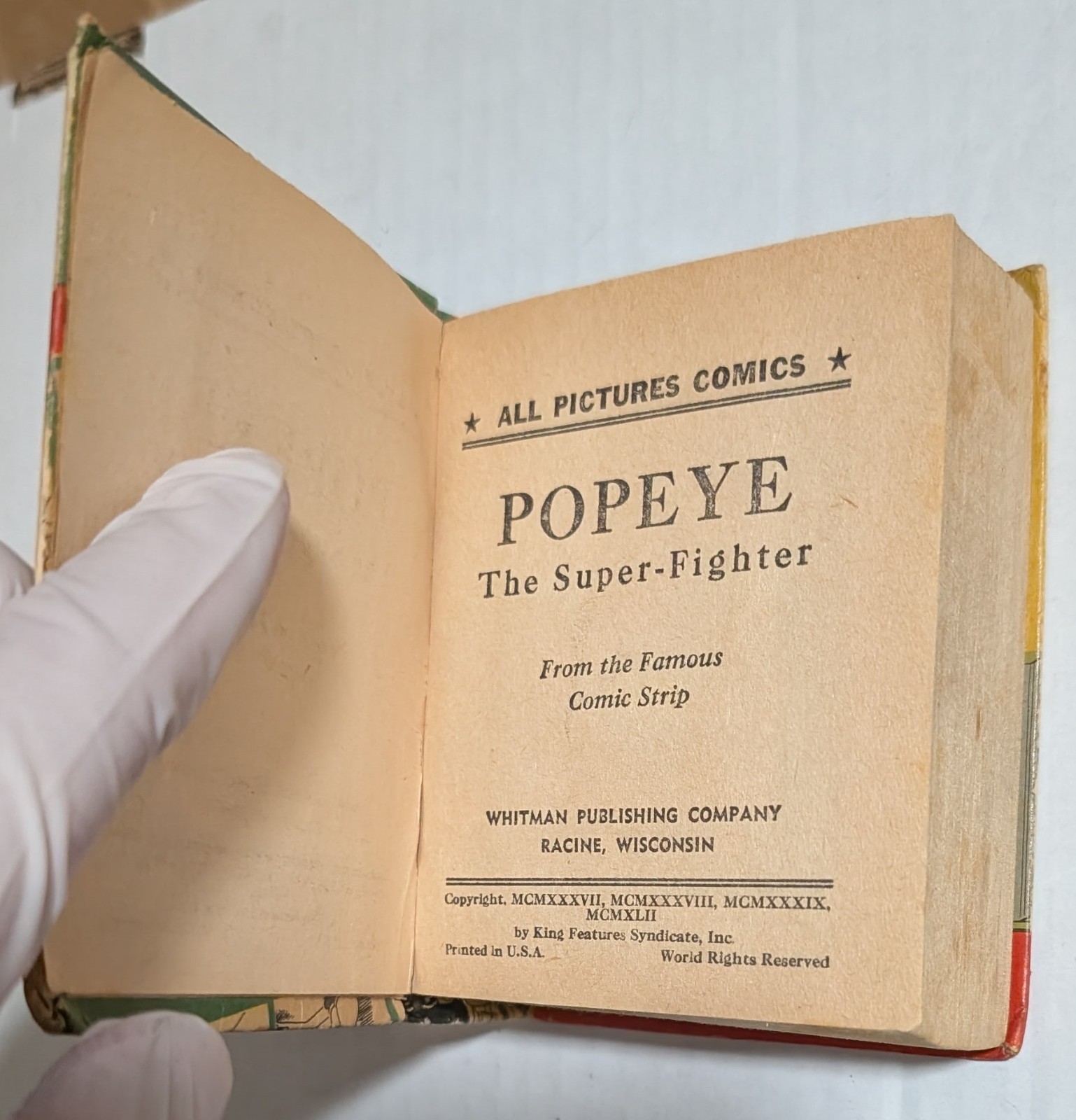 VINTAGE POPEYE ALL PICTURES COMICS BETTER LITTLE BOOK 1942 G