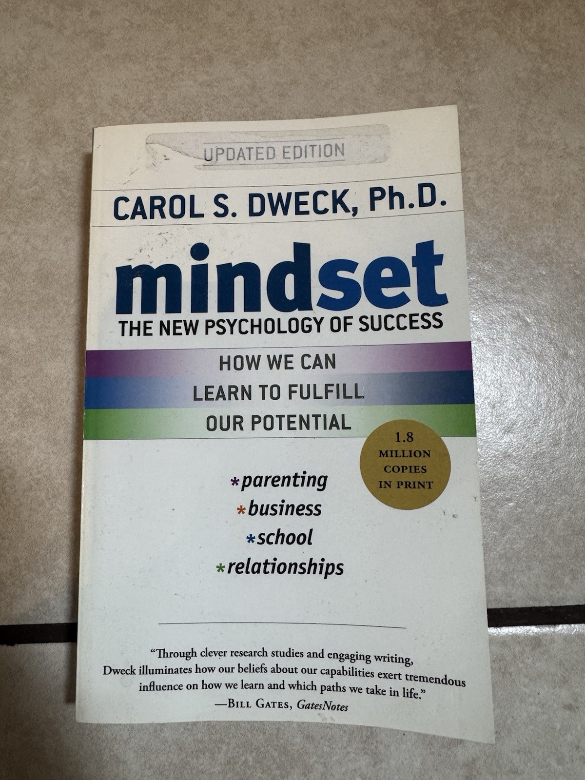 Mindset by Carol S. Dweck Ph. D. Paperback Book 2016 Good Condition