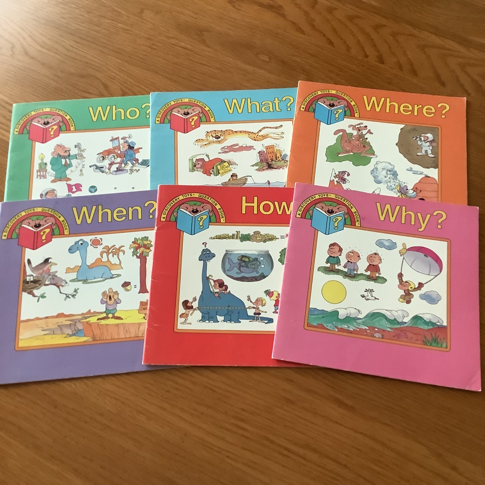 Discovery Toy Complete set 6 Question books Who? What? Where? When? Why? How?
