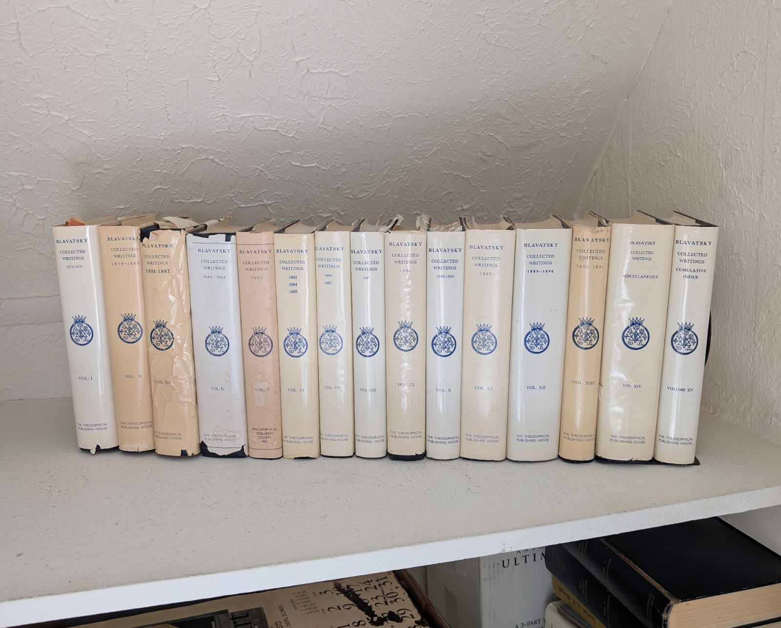 H.P. Blavatsky Collected Writings Mixed Editions Multi Volume Hard Cover Books
