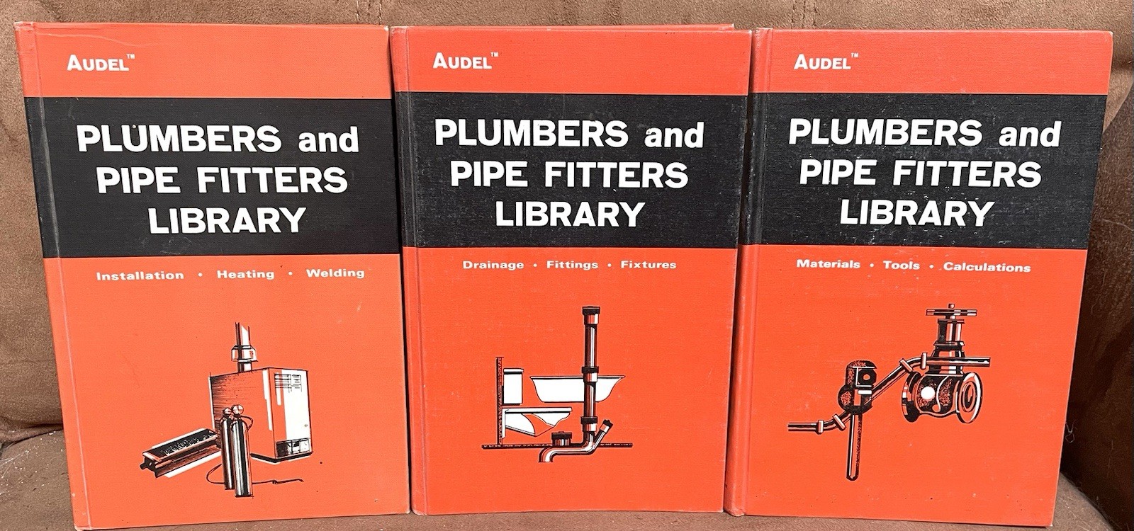 Audel Plumbers And Pipe Fitters Library – Lot of 3 Hardcover Set