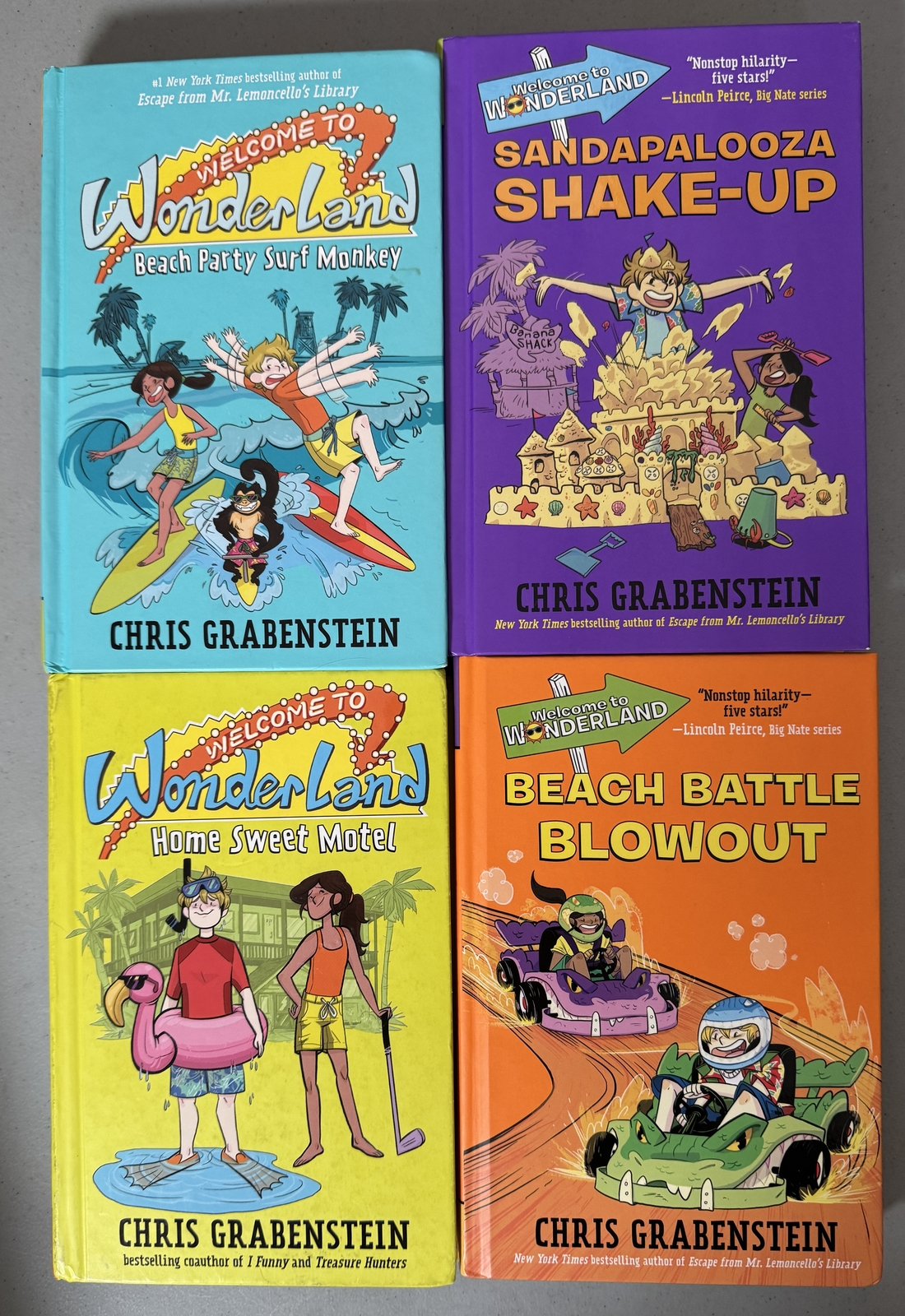 Complete Series Set WELCOME TO WONDERLAND 1-4 Chris Grabenstein HB Lot