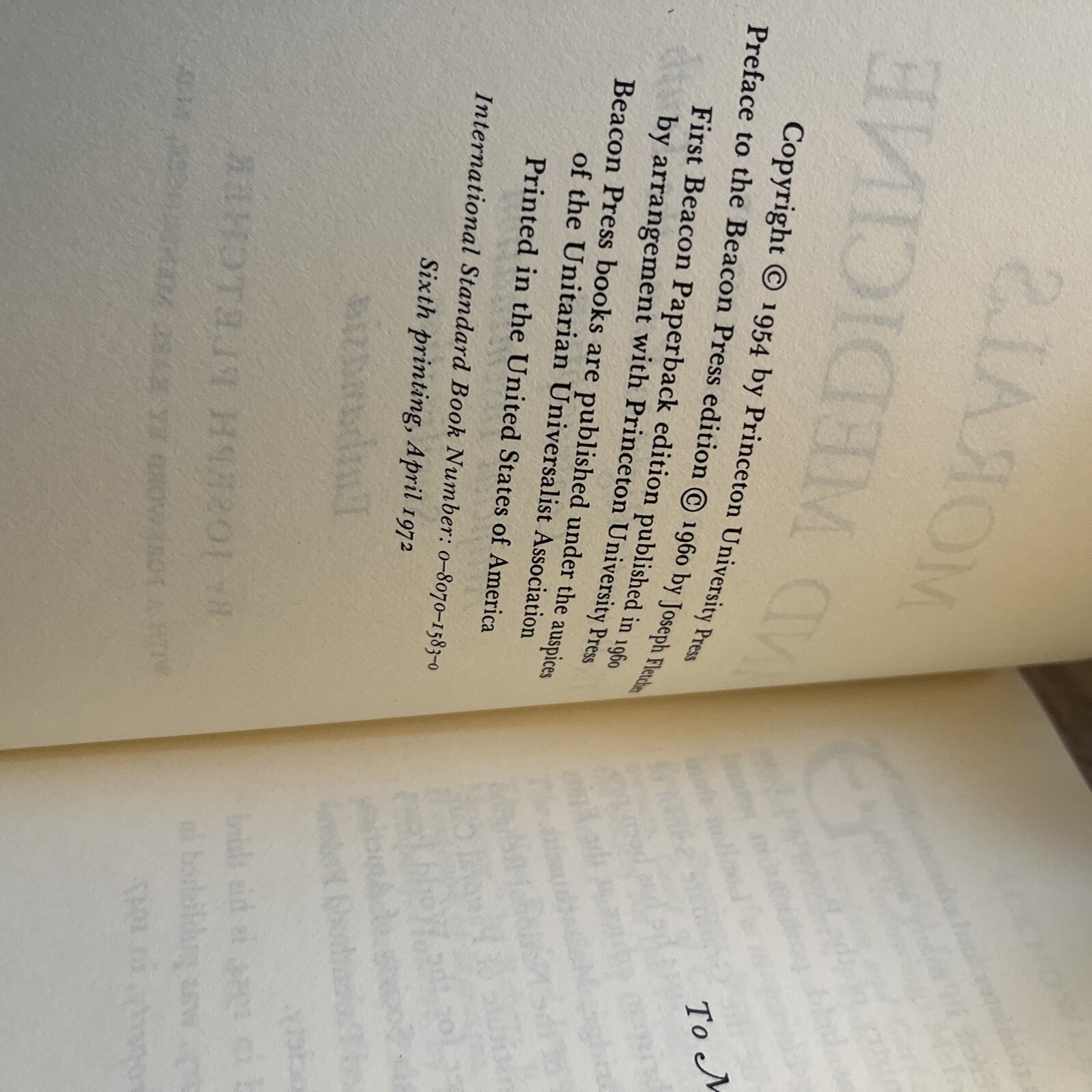Morals And Medicine By Joseph Fletcher